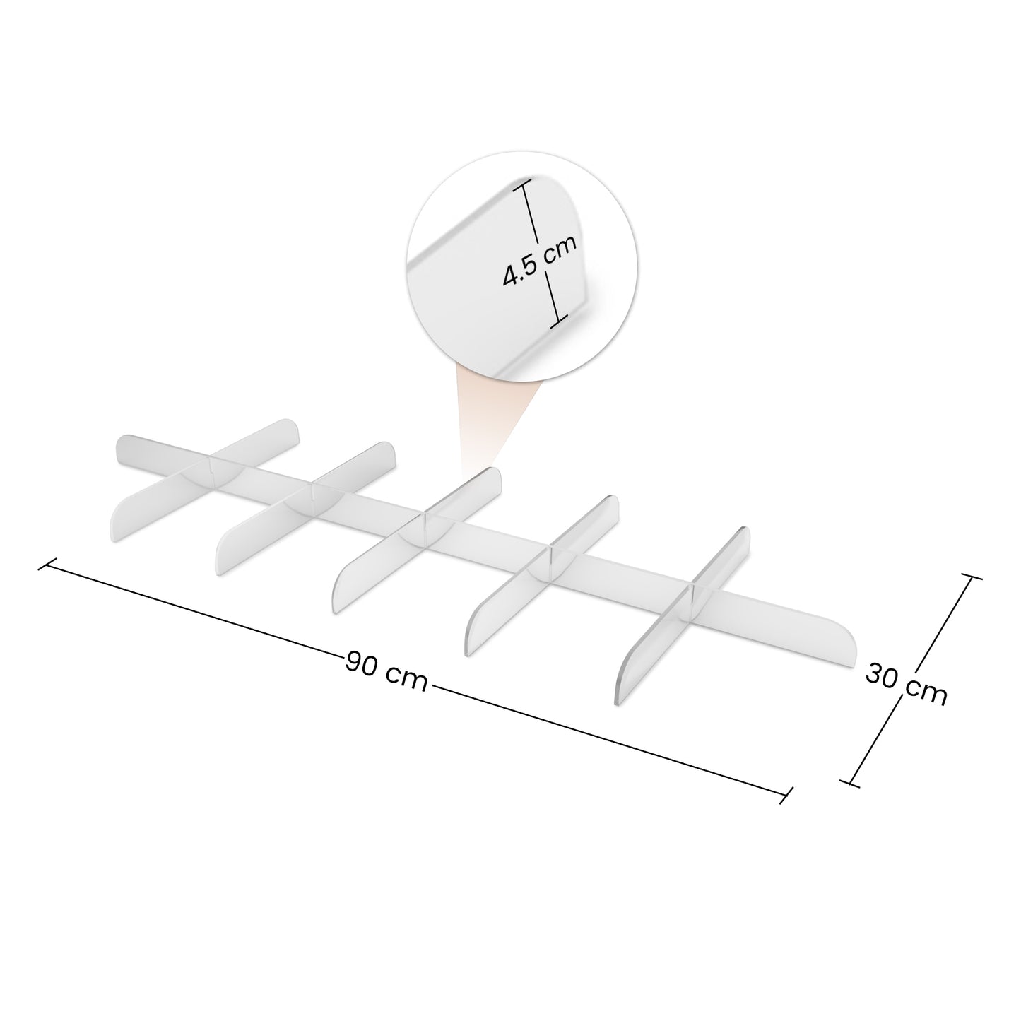 Trenner für Ikea Pax Komplement Ausziehboden 100x35cm