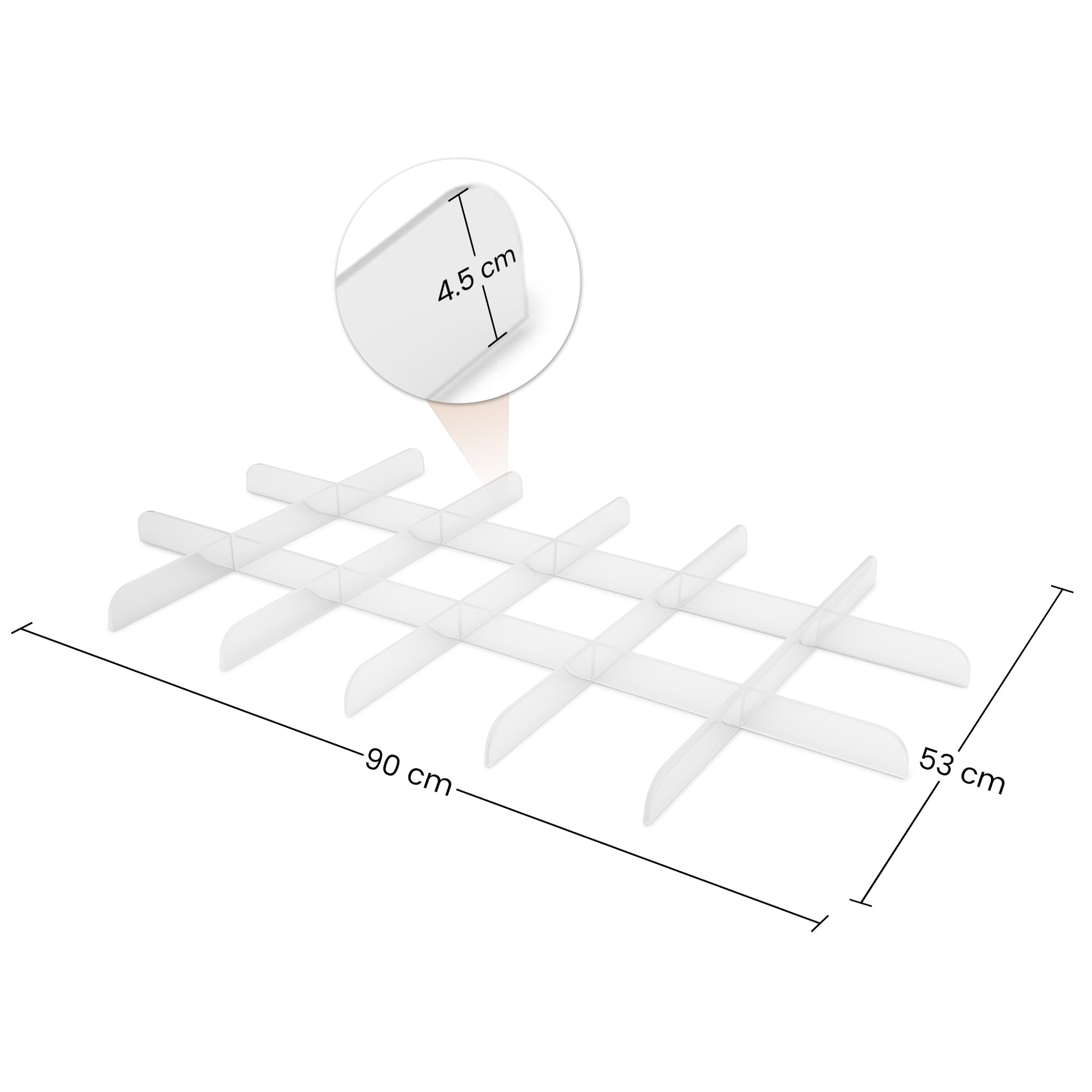 komplement aufbewahrung Trenner Organizer transparent für Ikea Pax Komplement Ausziehboden 100x58cm – Lionelia
