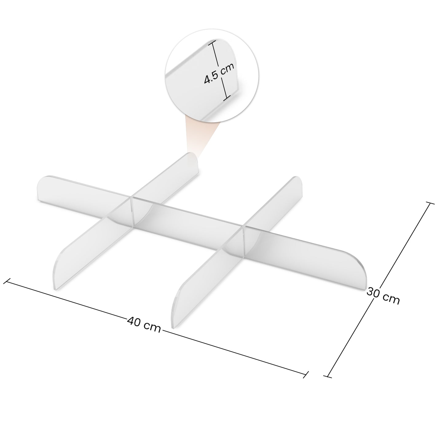 Trenner für Ikea Pax Komplement Ausziehboden 50x35cm