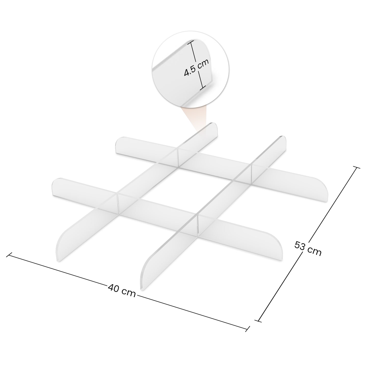 Trenner für Ikea Pax Komplement Ausziehboden 50x58cm