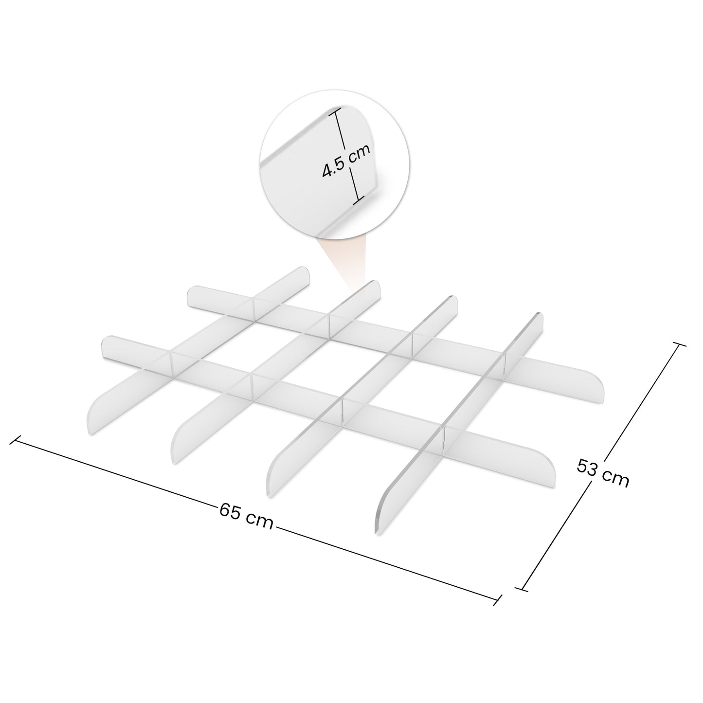 Trenner für Ikea Pax Komplement Ausziehboden 75x58cm